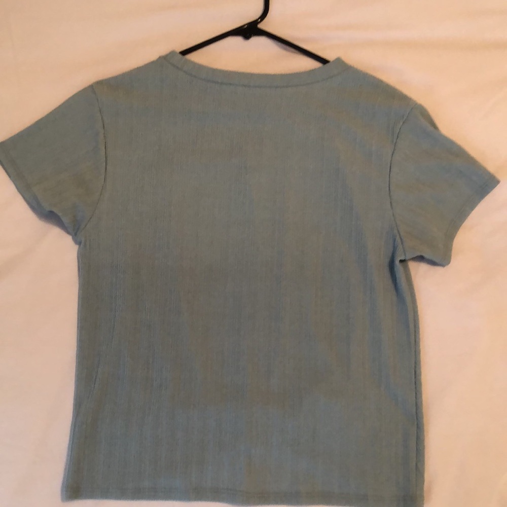 Blue ribbed top - Picture 4 of 5